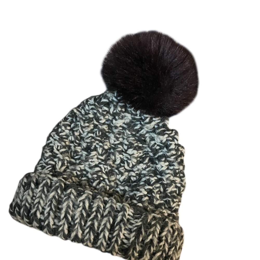Norla Canada Alpaca Wool Blend Hat with a Faux-Fur Pom-Pom